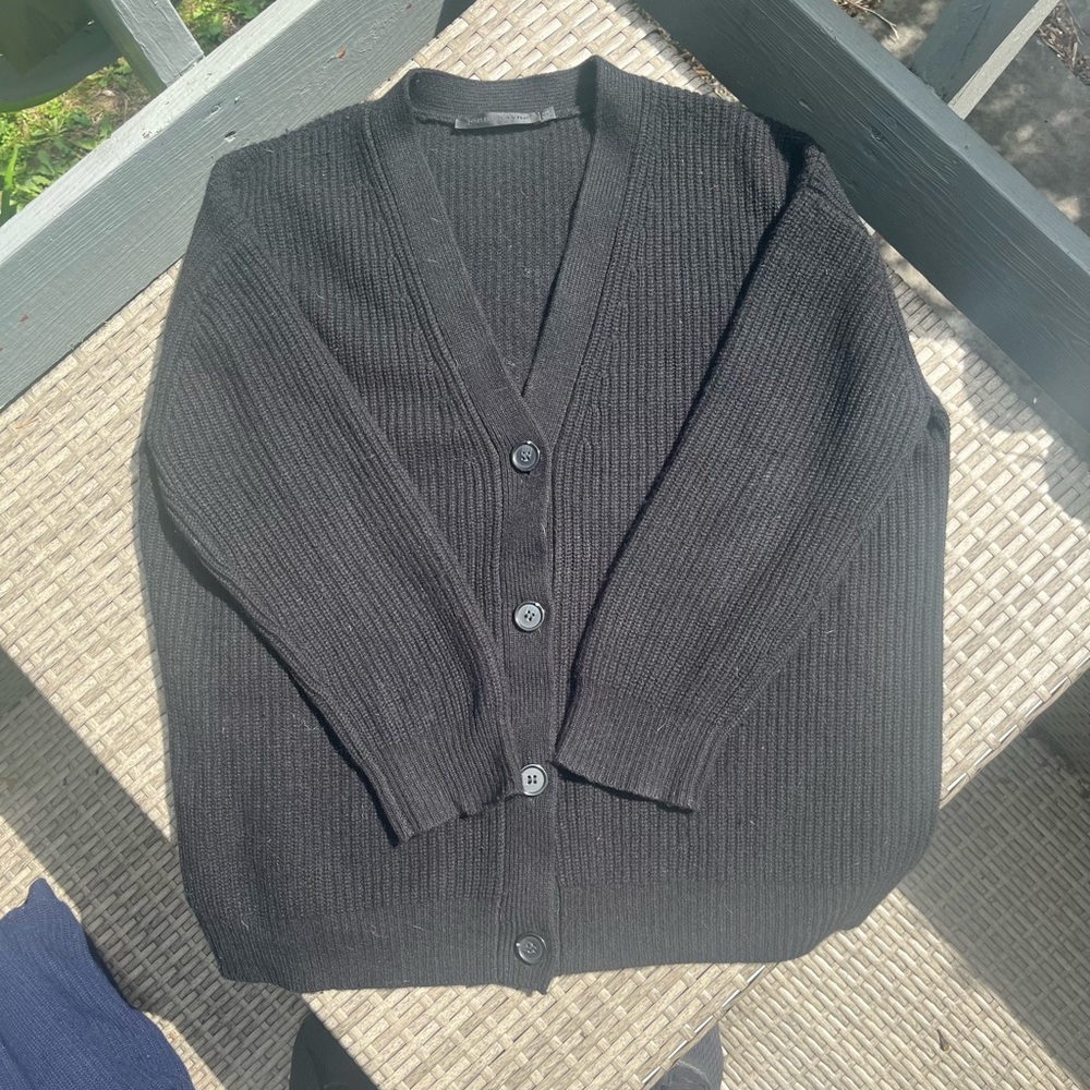 Jenni Kayne Cashmere Cocoon Cardigan Black XXS - Picture 2 of 5